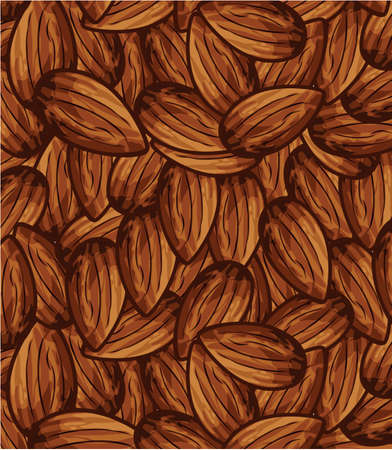 Almonds backgroundのイラスト素材