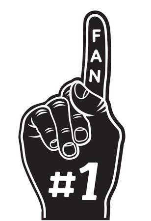 foam finger - fan fingerのイラスト素材
