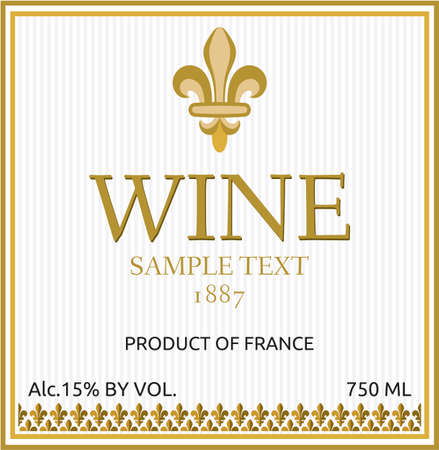 wine label designのイラスト素材