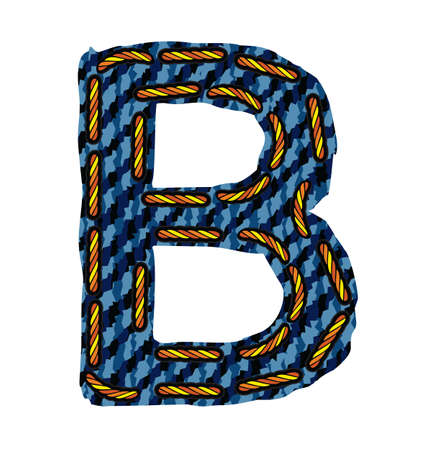 letter of jeans alphabetのイラスト素材
