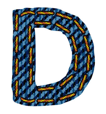 letter of jeans alphabetのイラスト素材