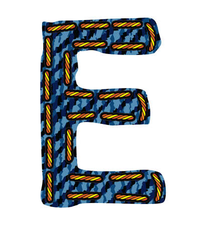 letter of jeans alphabetのイラスト素材