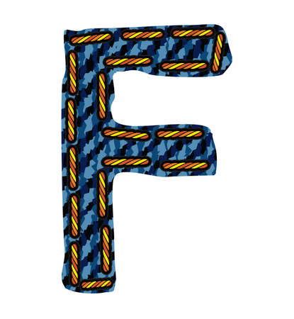 letter of jeans alphabetのイラスト素材