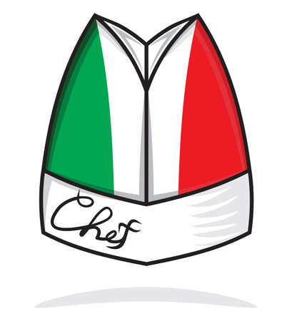 Italian chef hatのイラスト素材