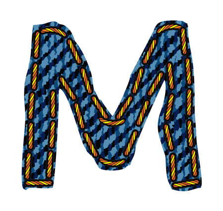 letter of jeans alphabetのイラスト素材
