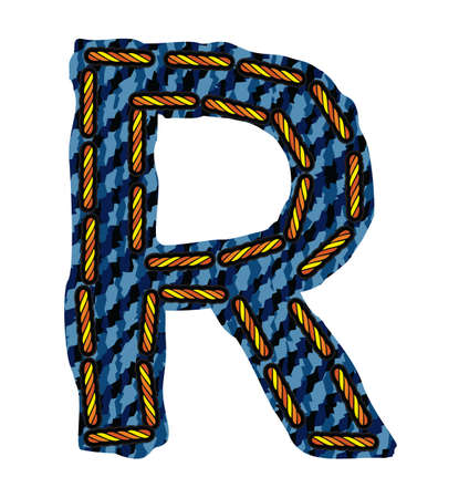 letter of jeans alphabetのイラスト素材