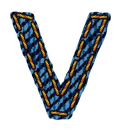 letter of jeans alphabetのイラスト素材