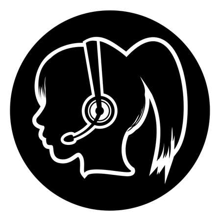 call center executive iconのイラスト素材