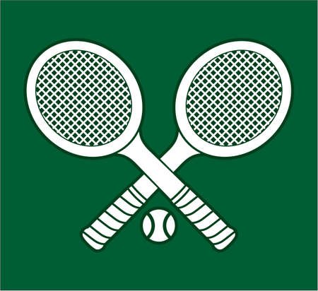tennis racketsのイラスト素材
