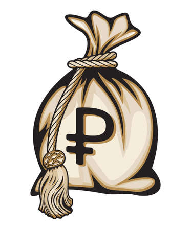 Money bag with ruble sign. format is also available in my galleryのイラスト素材