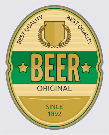 Beer label designのイラスト素材