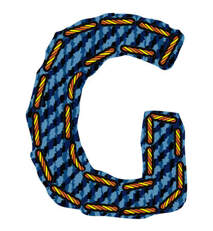 letter of jeans alphabetのイラスト素材