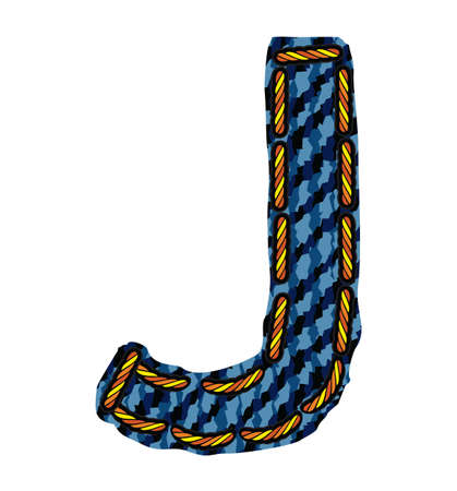 letter of jeans alphabetのイラスト素材