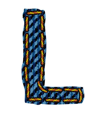 letter of jeans alphabetのイラスト素材