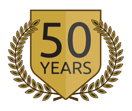 laurel wreath 50 yearsのイラスト素材