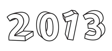 2013 year signのイラスト素材