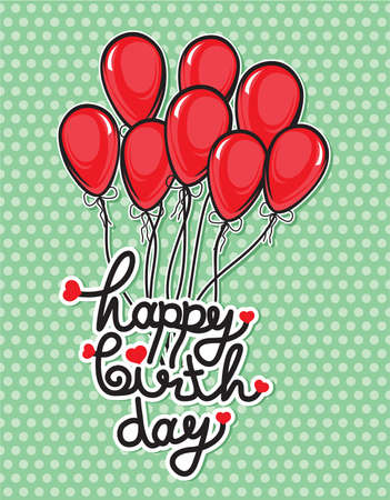 Happy birthday balloonsのイラスト素材