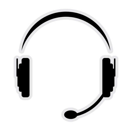 call center headsetのイラスト素材