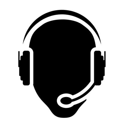 call center man iconのイラスト素材