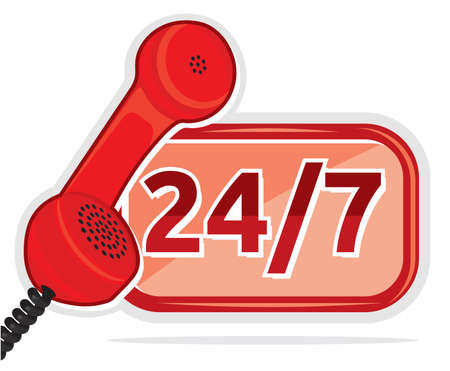 all day customer support call centerのイラスト素材