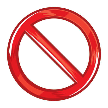 Do Not warning signのイラスト素材