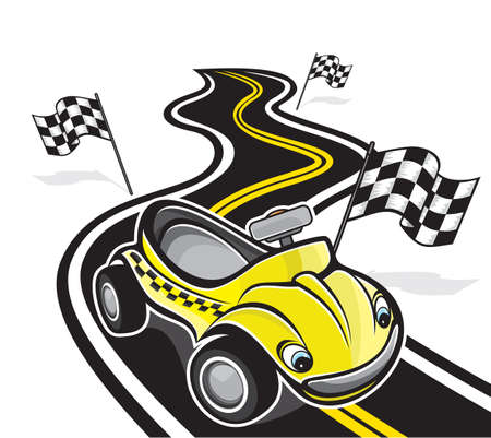 cute race carのイラスト素材
