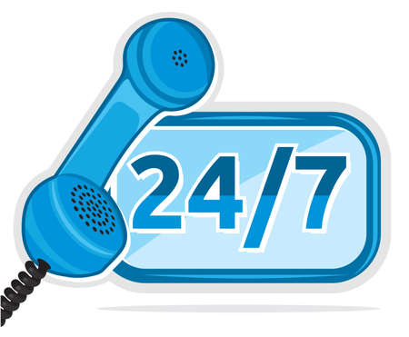 all day customer support call centerのイラスト素材