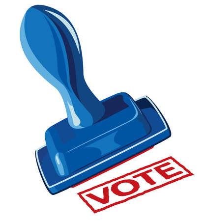 Hand and stamp voteのイラスト素材