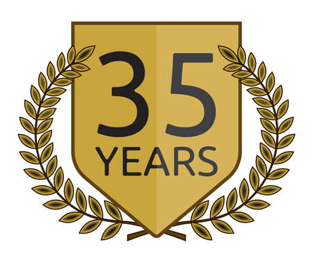 laurel wreath 35 yearsのイラスト素材