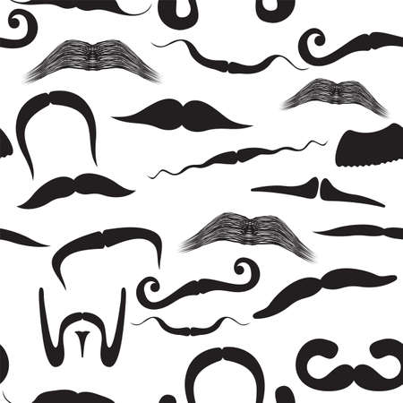 Seamless mustache patternのイラスト素材