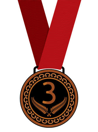 illustration of bronze medalのイラスト素材