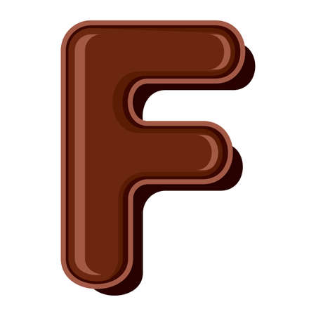 Chocolate letter isolated on white backgroundのイラスト素材