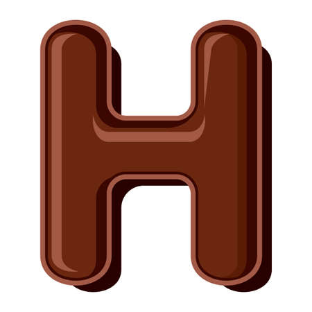Chocolate letter isolated on white backgroundのイラスト素材