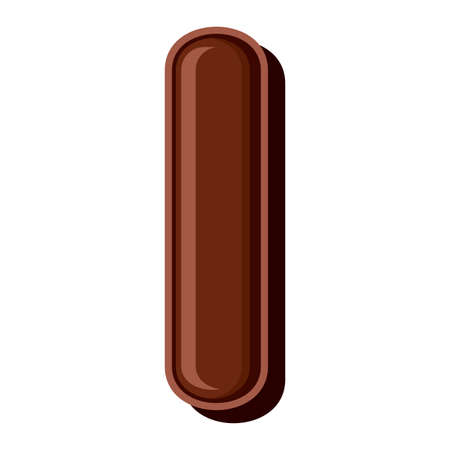 Chocolate letter isolated on white backgroundのイラスト素材