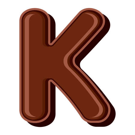 Chocolate letter isolated on white backgroundのイラスト素材