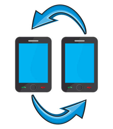 Smart phone communicationのイラスト素材