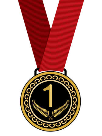 illustration of gold medalのイラスト素材