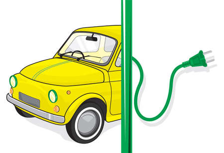 Alternative power concept eco carのイラスト素材