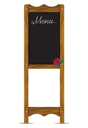 Menu board outside a restaurant or cafeのイラスト素材