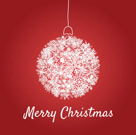 Christmas card with a ballのイラスト素材