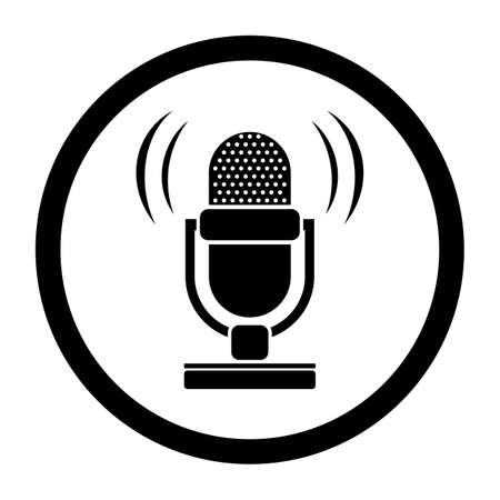 retro microphone iconのイラスト素材