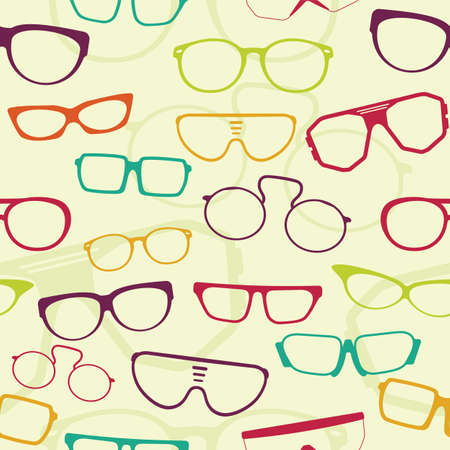 Seamless glasses patternのイラスト素材
