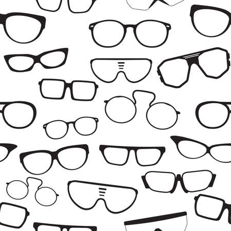 Seamless glasses patternのイラスト素材
