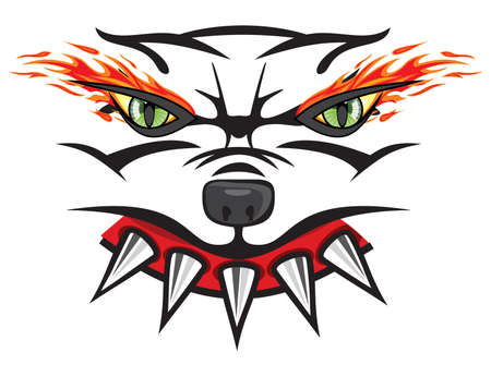 Angry bulldog headのイラスト素材