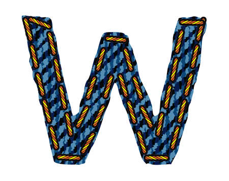 Jeans alphabetのイラスト素材