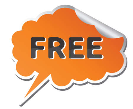 Free sticky labelのイラスト素材