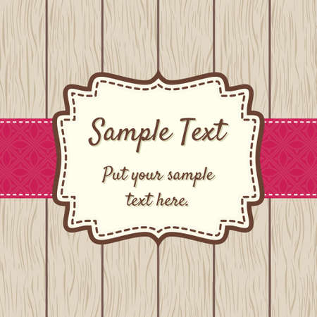 Retro greeting card template designのイラスト素材
