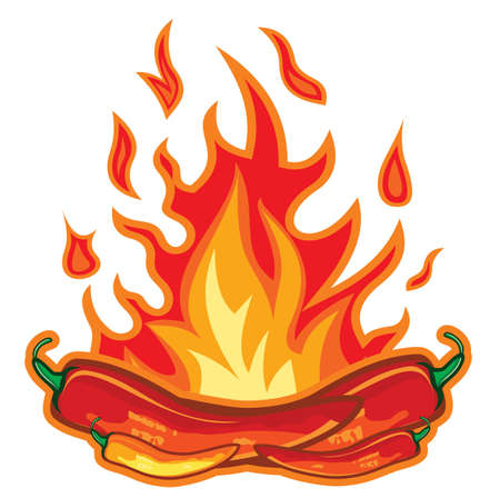 Hot chili pepper designのイラスト素材