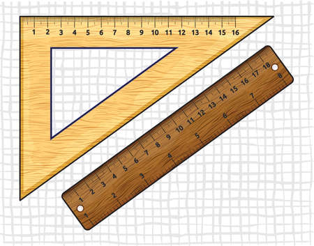 wooden rulersのイラスト素材