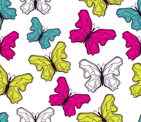 butterfly patternのイラスト素材